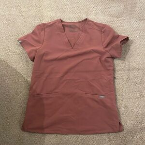 Figs Mauve Pink Scrub Top